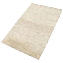 Hand-knotted Tangier Green Wool Soft Rug