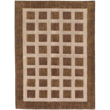 Hand-knotted Gabbeh Riz Beige, Brown Wool Soft Rug