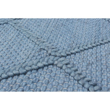 Braided Weave Diamond Cream Wool Soft Rug