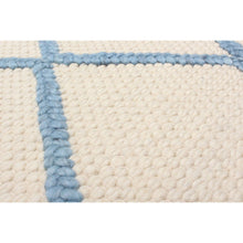 Braided Weave Diamond Cream Wool Soft Rug