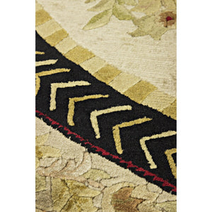 Hand-knotted Opulence Green Wool Soft Rug