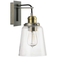 Fallon 11 3/4" High Graphite and Aged Brass Wall Sconce