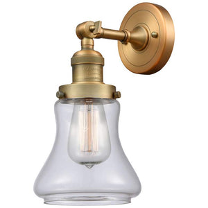Franklin Restoration Bellmont 7" LED Sconce - Brass Finish - Clear Sha