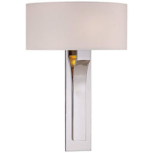 George Kovacs White Fabric 11 3/4" Wide Nickel Wall Sconce