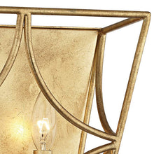 Hudson Valley Green Point 12"H Gold Leaf 2-Light Wall Sconce