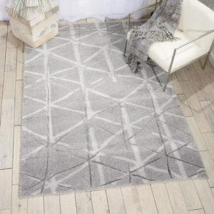 Ingenue Silver Shag Soft Area Rug