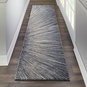 Halle Berry Abstract Ombre Blue/Grey Soft Area Rug