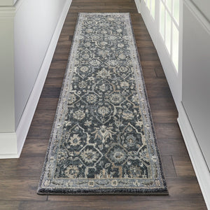 Mila Kunis Collection - Navy Floral Soft Area Rug