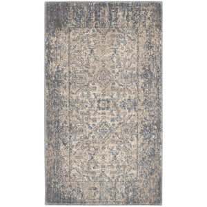 Mila Kunis Ivory/Slate Vintage Persian Soft Area Rug