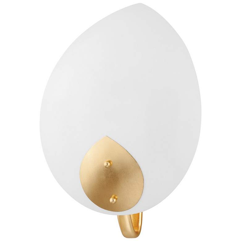 Lotus 1 Light Wall Sconce Gold Leaf/Wht