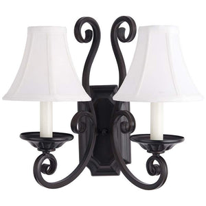 Manor 2-Light 13" Wide Oil Rubbed Bronze Wall Sconce