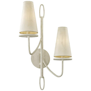 Marcel 23 1/2" High Gesso White 2-Light Wall Sconce