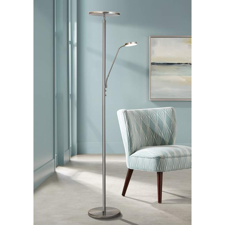 Lite Source Monet LED Torchiere Lamp w/ Reading Light – Modern Rugs and  Decor