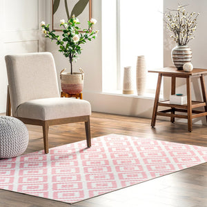 Kellee Machine Washable Modern Diamonds Area Rug