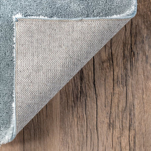 Loni Solid Machine Washable Shag Area Rug  Light grey rug, Shag area rug,  Area rugs