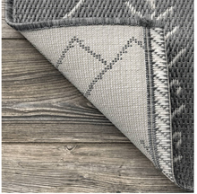 Moroccan Tribal Accent Grey Indoor/Outdoor Area Rugs - Durable/Easy Maintenance