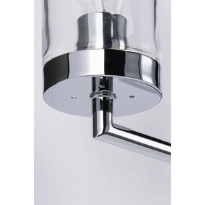 Signal Collection 3-Light Polished Chrome Clear Glass Coastal Bath Vanity Light