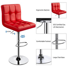 pcs Faux Leather Modern Swivel Counter Bar Stools