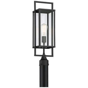 Possini Euro Jericho 22" High Black Modern Outdoor Post Light