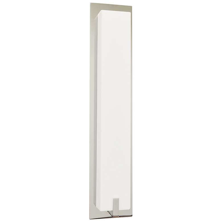 Sinclair 18-in LED Sconce - Satin Nickel Finish - White Acrylic Shade
