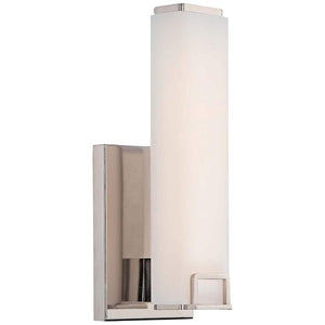 Square 12 1/2" High Polished Nickel LED Wall Sconce