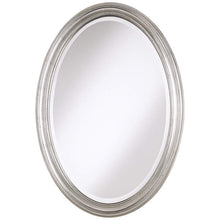 Flanders Antique Silver 23 1/2" x 34" Oval Wall Mirror