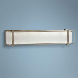Tyson's Gate 32"W Brushed Nickel with Shale Wood Bath Light