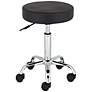 Kelly Rolling Chrome Adjustable Swivel Office Stool