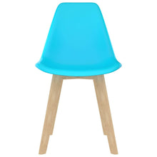 vidaXL Dining Chairs 4 pcs Blue Plastic
