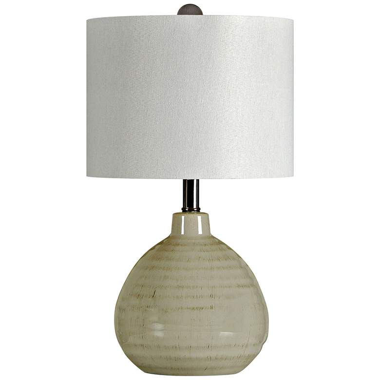 Cameron Cool Grey Ceramic Jar Table Lamp