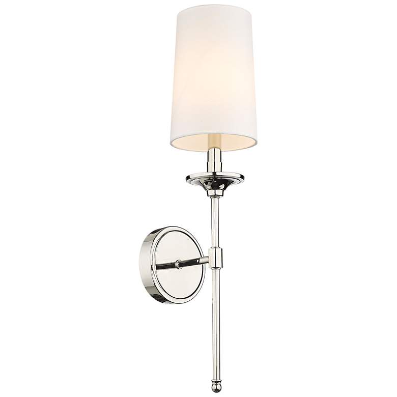 Z-Lite Emily 1 Light Wall Sconce in Polished Nickel